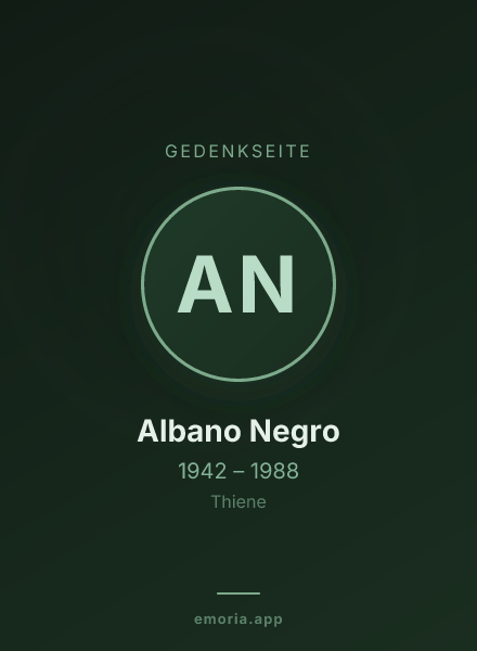 Gedenkportrait von Albano Negro
