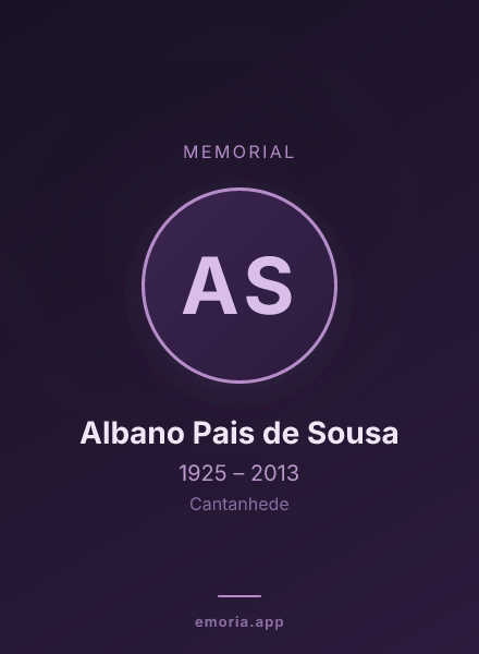 Memorial portrait of Albano Pais de Sousa