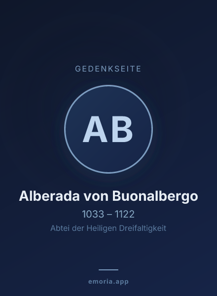 Gedenkportrait von Alberada von Buonalbergo