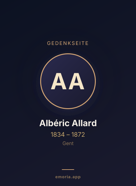 Gedenkportrait von Albéric Allard