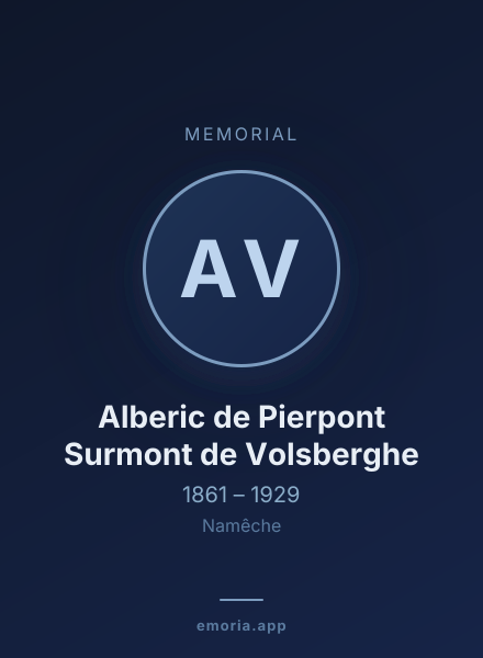 Memorial portrait of Alberic de Pierpont Surmont de Volsberghe