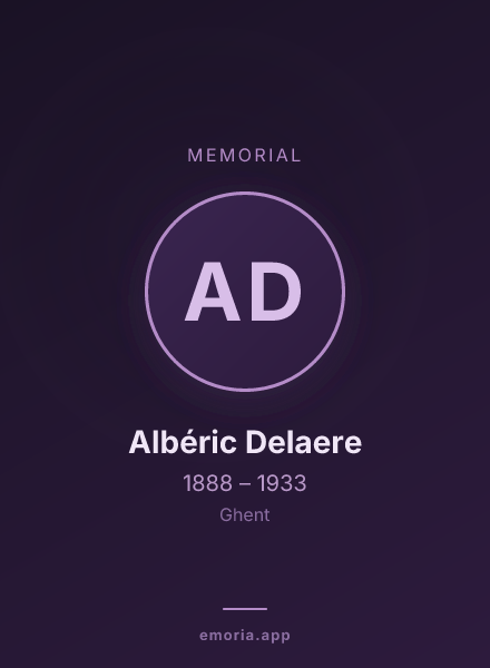 Memorial portrait of Albéric Delaere
