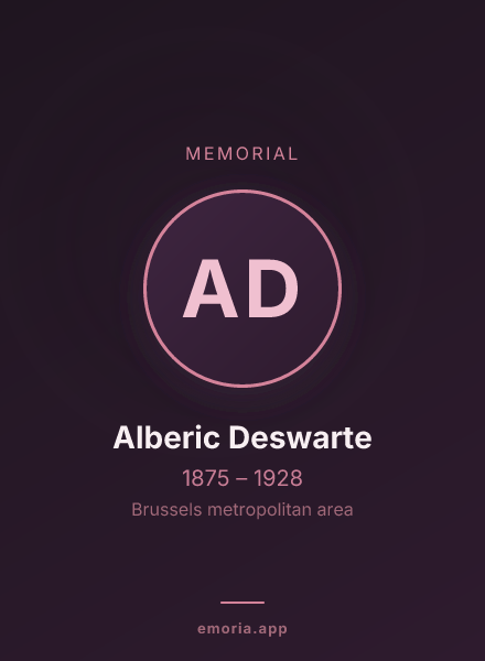 Memorial portrait of Alberic Deswarte