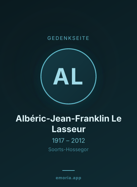 Gedenkportrait von Albéric-Jean-Franklin Le Lasseur