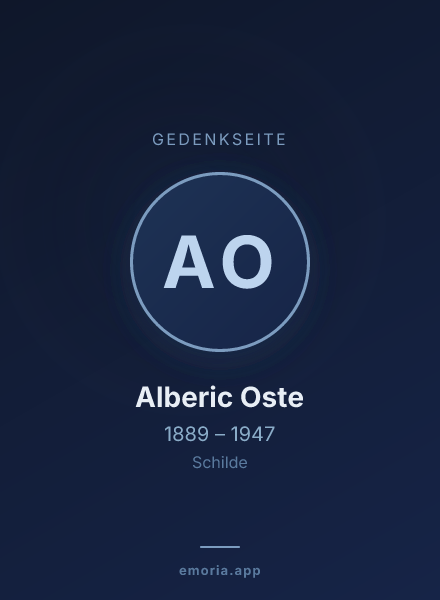Gedenkportrait von Alberic Oste