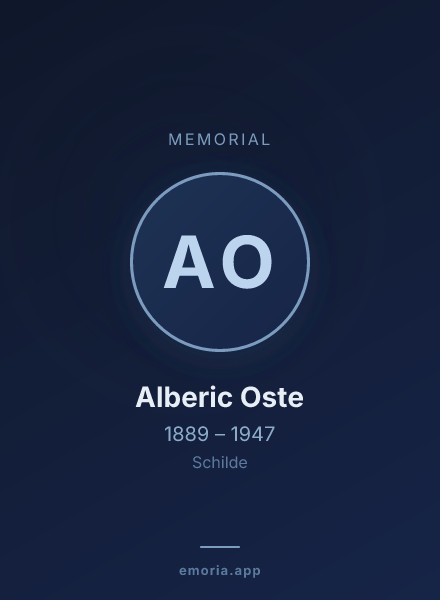 Memorial portrait of Alberic Oste