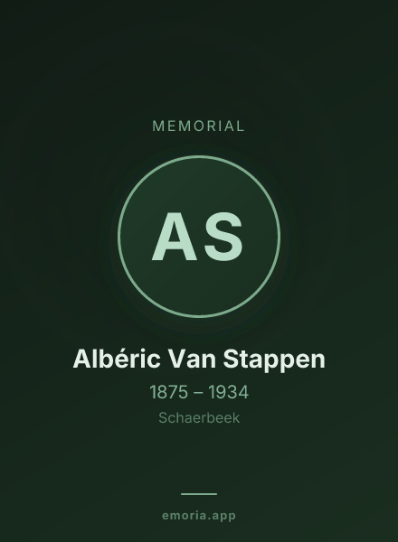Memorial portrait of Albéric Van Stappen