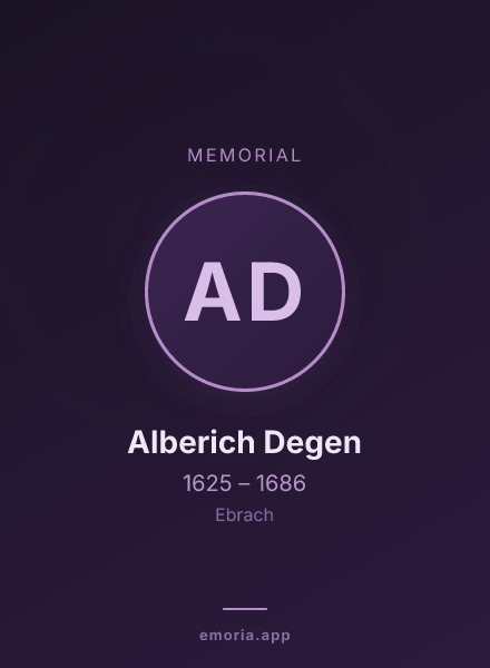Memorial portrait of Alberich Degen