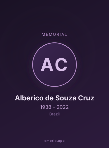 Memorial portrait of Alberico de Souza Cruz