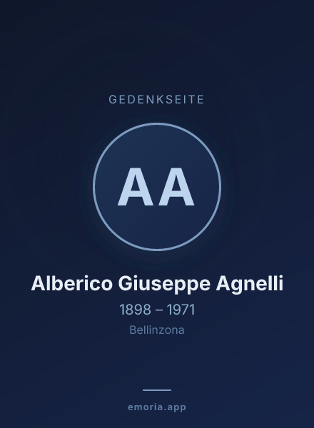 Gedenkportrait von Alberico Giuseppe Agnelli