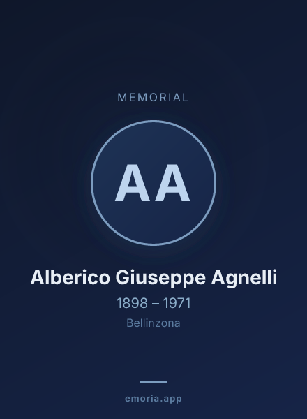 Memorial portrait of Alberico Giuseppe Agnelli