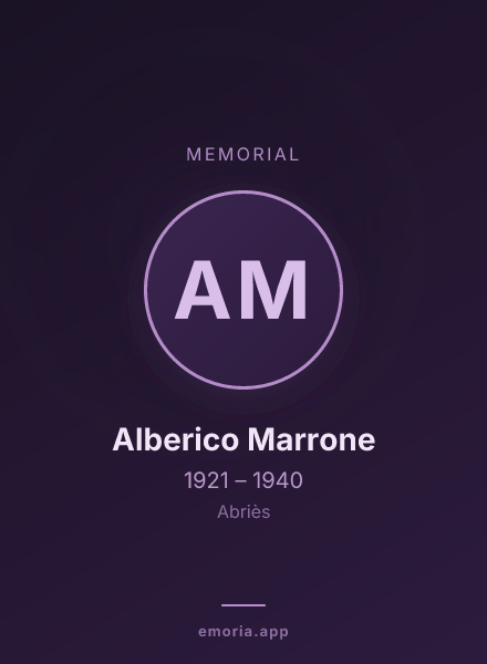 Memorial portrait of Alberico Marrone
