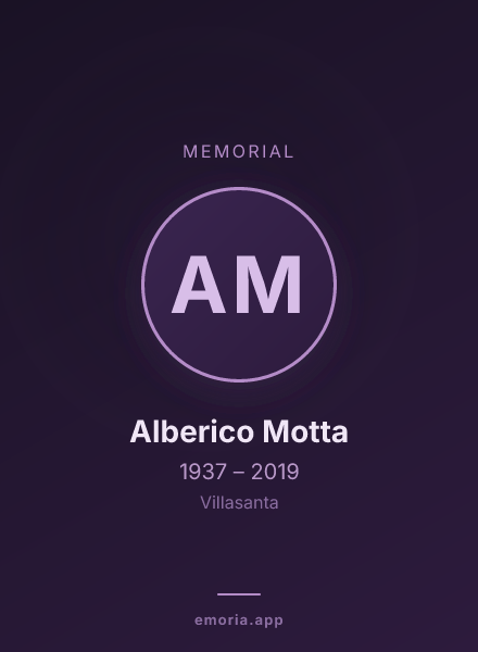 Memorial portrait of Alberico Motta
