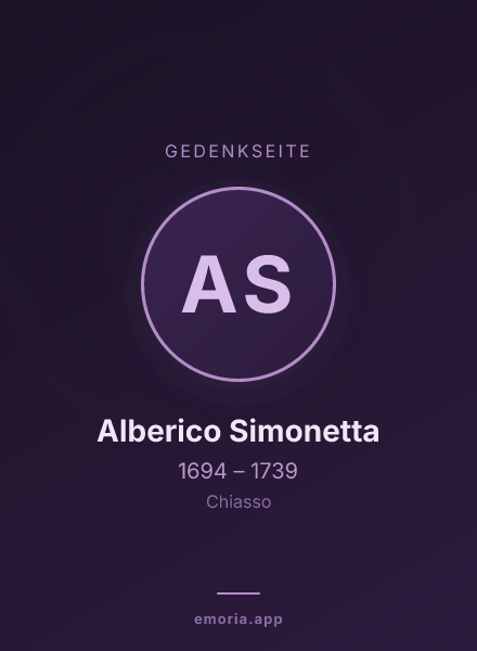 Gedenkportrait von Alberico Simonetta