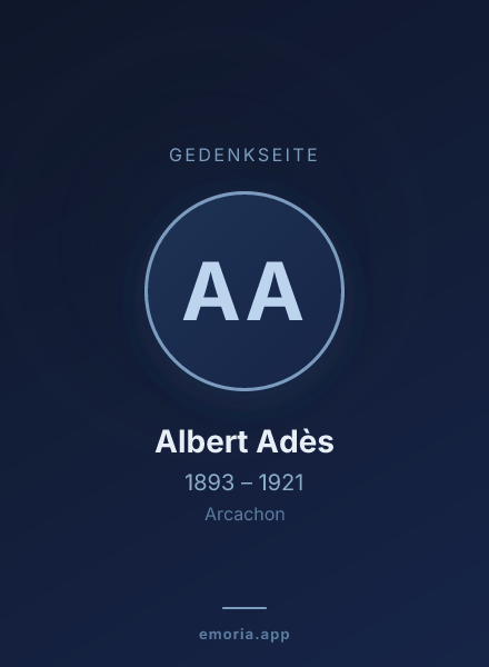 Gedenkportrait von Albert Adès