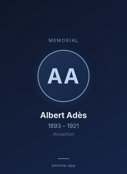 Memorial portrait of Albert Adès