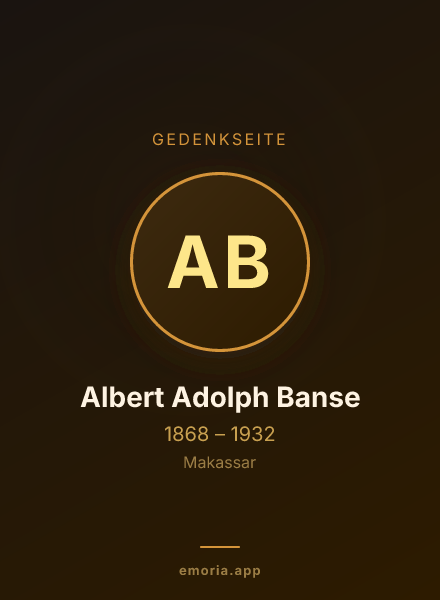 Gedenkportrait von Albert Adolph Banse