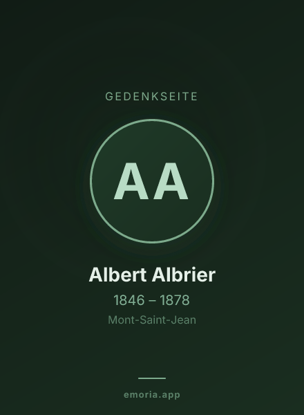 Gedenkportrait von Albert Albrier