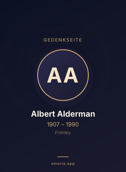Gedenkportrait von Albert Alderman