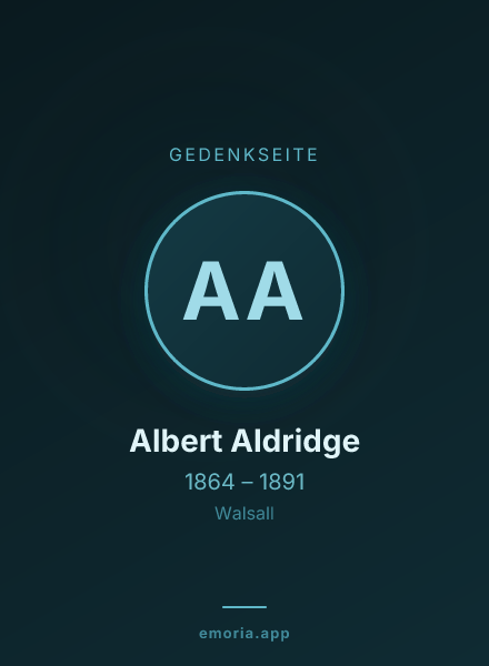Gedenkportrait von Albert Aldridge