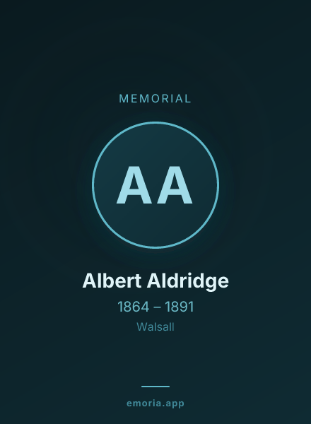 Memorial portrait of Albert Aldridge