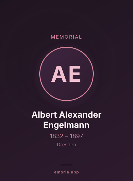 Memorial portrait of Albert Alexander Engelmann