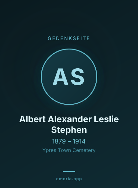 Gedenkportrait von Albert Alexander Leslie Stephen