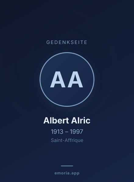 Gedenkportrait von Albert Alric