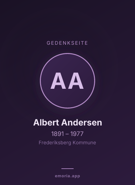 Gedenkportrait von Albert Andersen