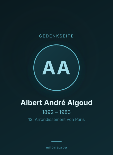 Gedenkportrait von Albert André Algoud