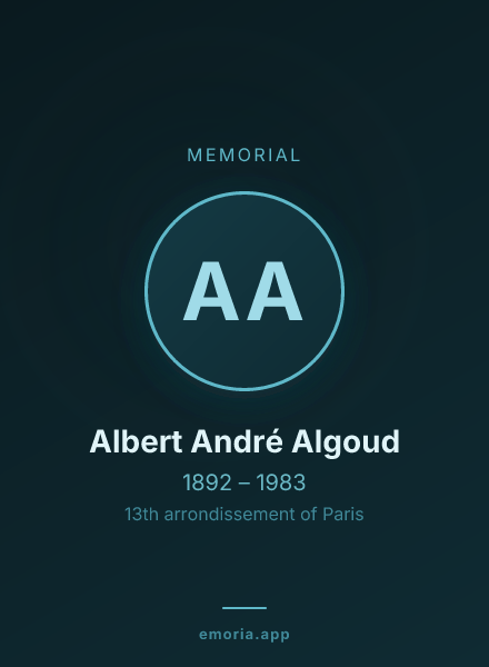 Memorial portrait of Albert André Algoud