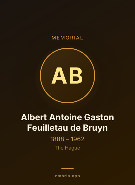 Memorial portrait of Albert Antoine Gaston Feuilletau de Bruyn