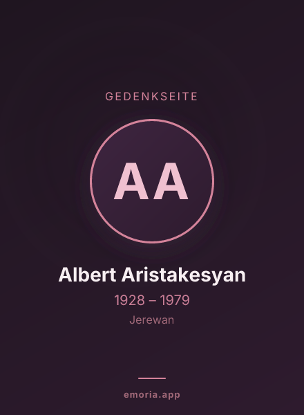 Gedenkportrait von Albert Aristakesyan