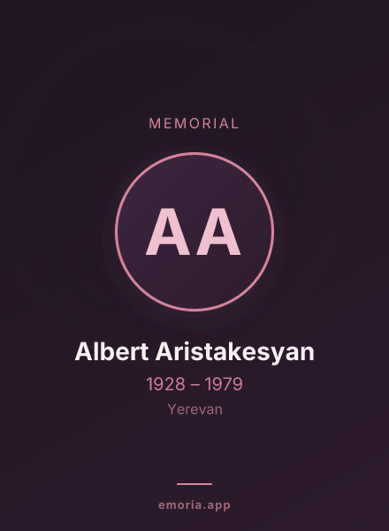 Memorial portrait of Albert Aristakesyan