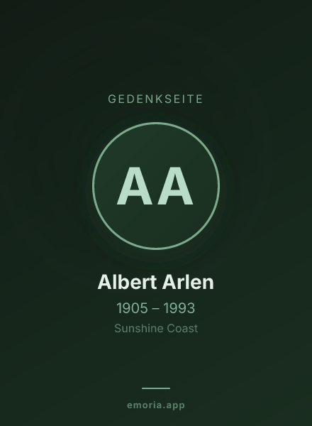 Gedenkportrait von Albert Arlen