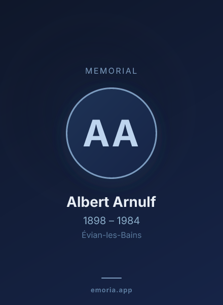 Memorial portrait of Albert Arnulf