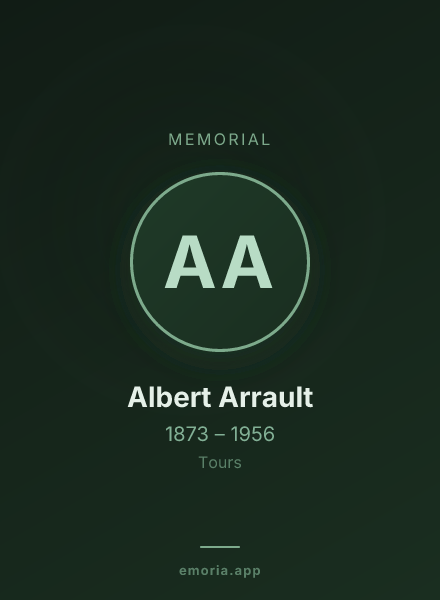 Memorial portrait of Albert Arrault