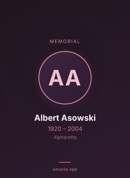 Memorial portrait of Albert Asowski