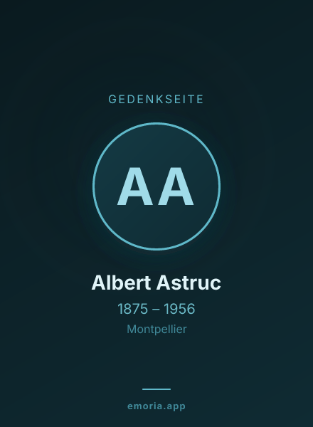 Gedenkportrait von Albert Astruc