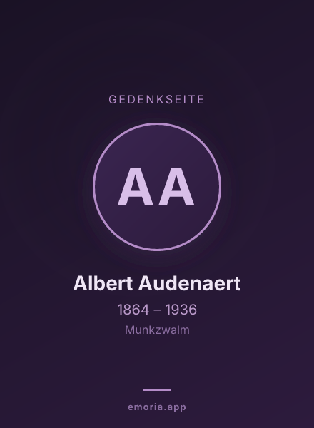 Gedenkportrait von Albert Audenaert