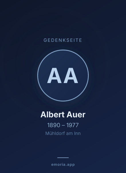 Gedenkportrait von Albert Auer