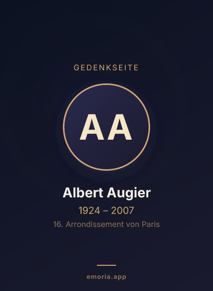 Gedenkportrait von Albert Augier