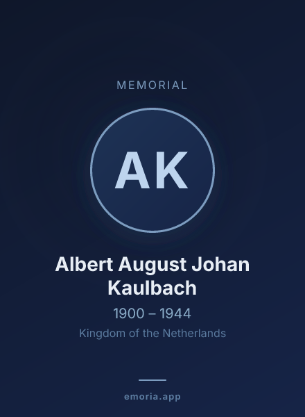 Memorial portrait of Albert August Johan Kaulbach