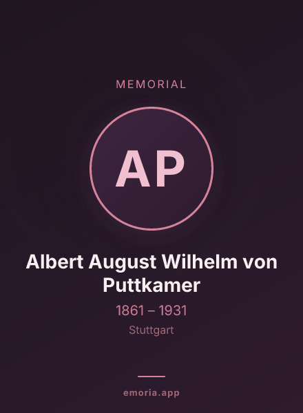 Memorial portrait of Albert August Wilhelm von Puttkamer