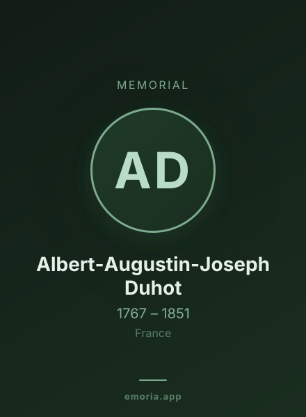 Memorial portrait of Albert-Augustin-Joseph Duhot