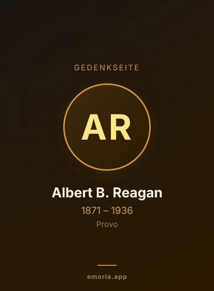 Gedenkportrait von Albert B. Reagan
