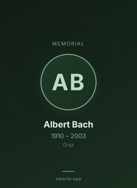 Memorial portrait of Albert Bach