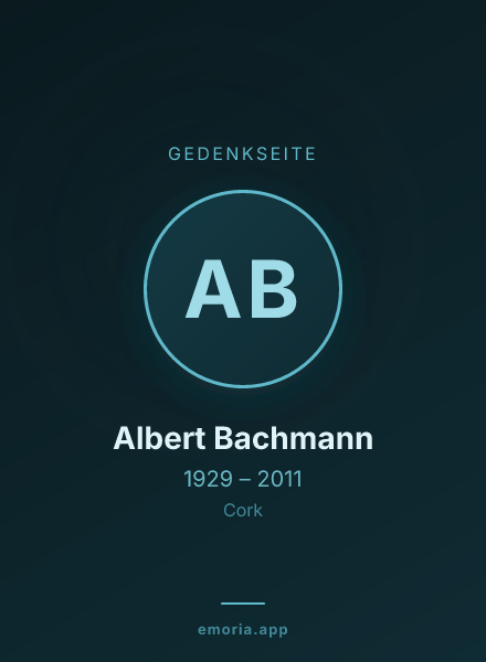 Gedenkportrait von Albert Bachmann