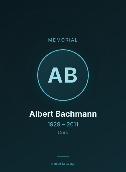 Memorial portrait of Albert Bachmann
