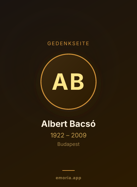 Gedenkportrait von Albert Bacsó